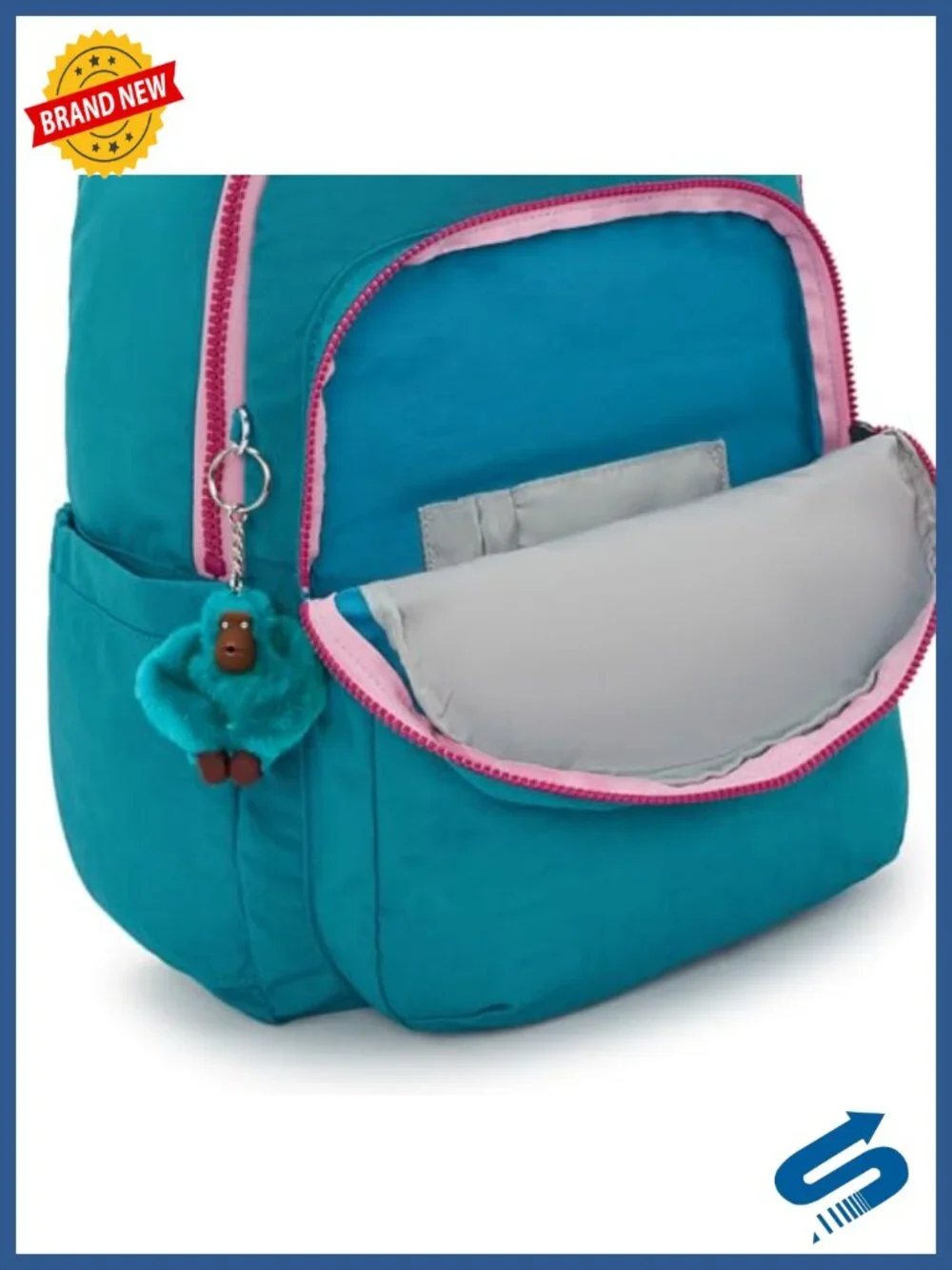 Roomy Laptop Backpack with Padded Shoulder Straps, Built-In Protective Sleeve,